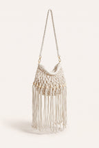 Juniper Shoulder Bag in Milk — three-quarter view