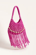 Juniper Shoulder Bag in Pink — three-quarter view