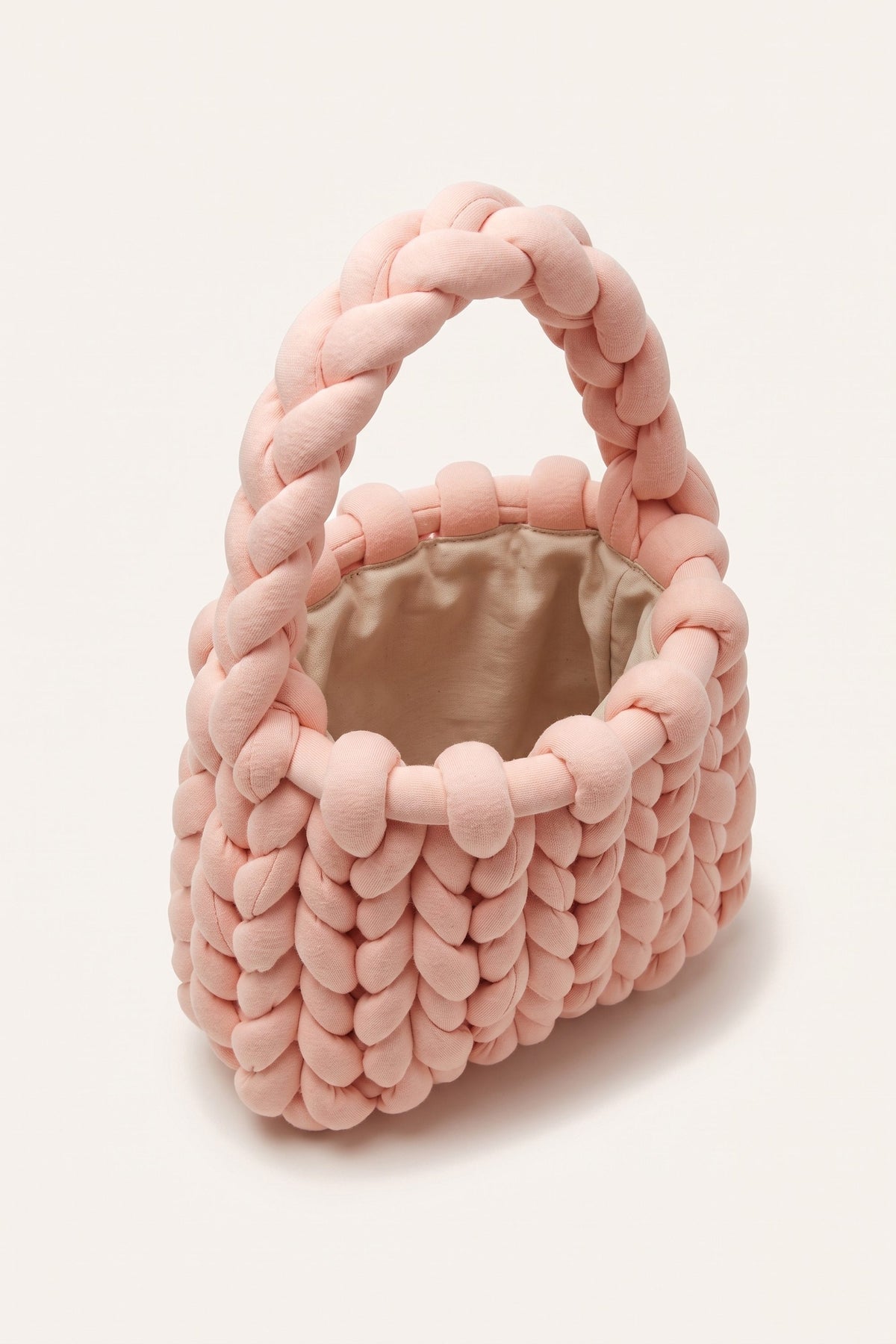 Ottilie tote bag in light pink — open view