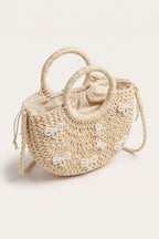Sabine tote bag in Beige — open view