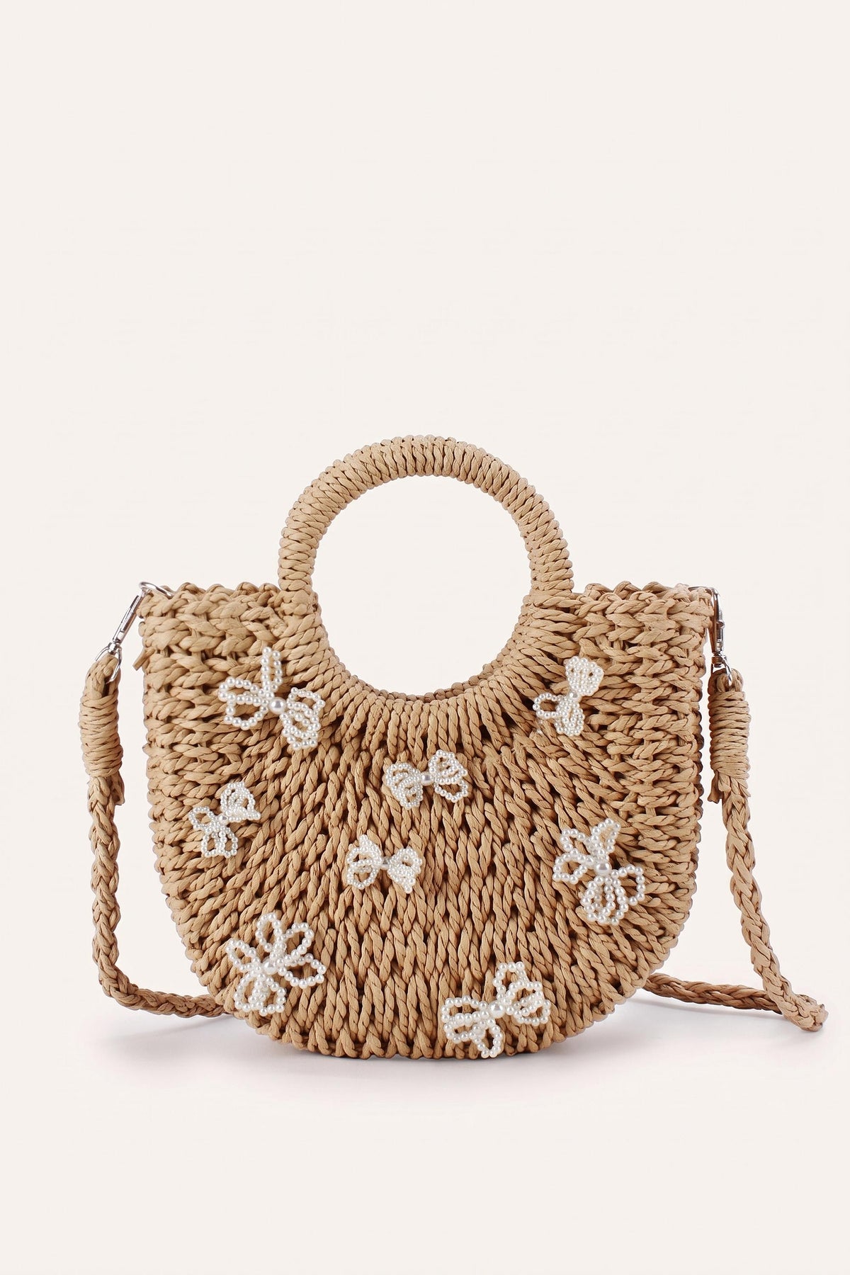 Sabine tote bag in Dark Beige — front view