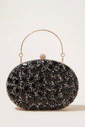 Seraphina Clutch in Black — front view