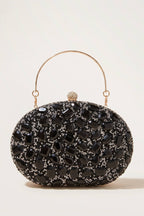 Seraphina Clutch in Black — front view