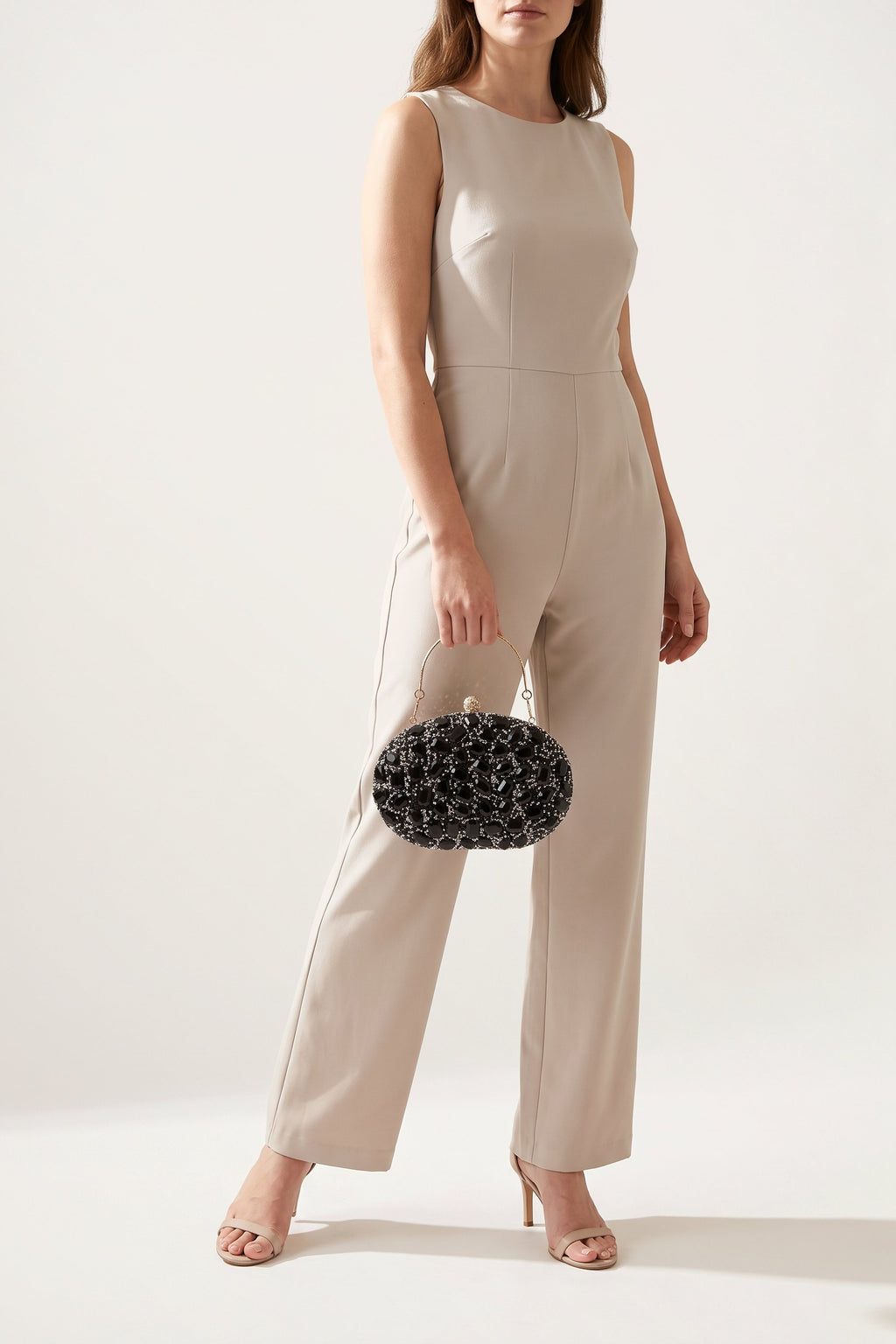 Seraphina Clutch in Black — on model