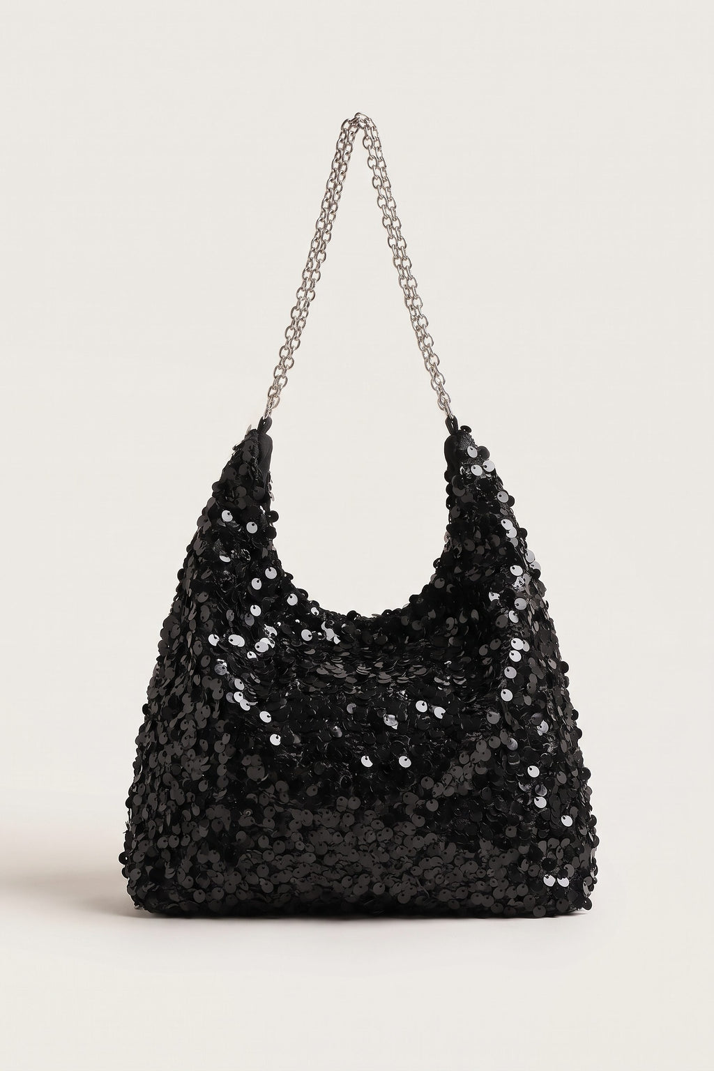 Sylvie Hobo Bag in Black — front view