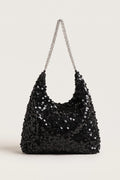 Sylvie Hobo Bag in Black — front view
