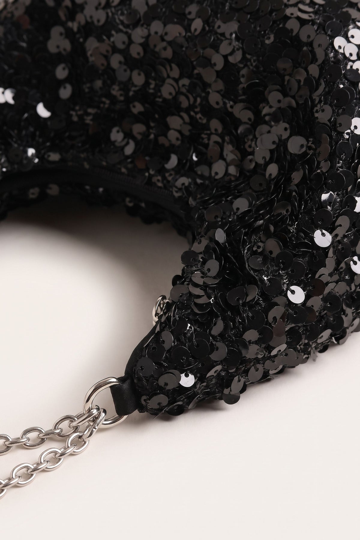 Sylvie Hobo Bag in Black — detail