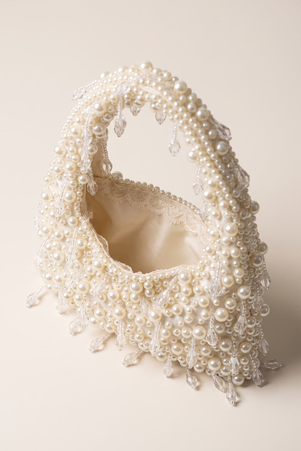 Vivienne handbag in ivory — open view
