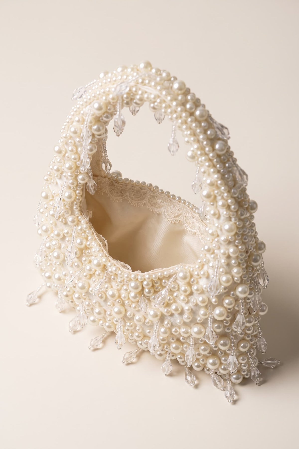 Vivienne handbag in ivory — open view