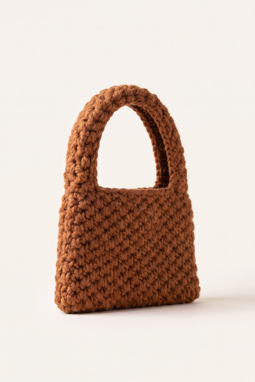Wren Tote Bag in Brown — three-quarter view