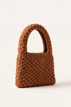 Wren Tote Bag in Brown — three-quarter view