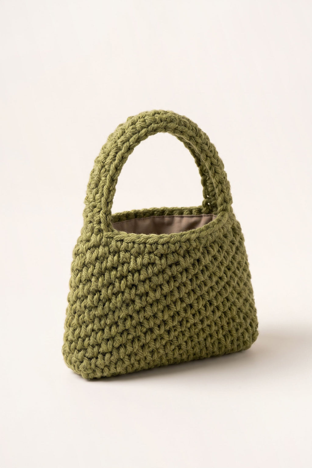 Wren Tote Bag in Military Green — open view