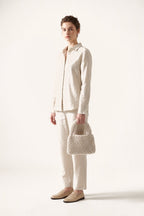 Wren Tote Bag in White — on model