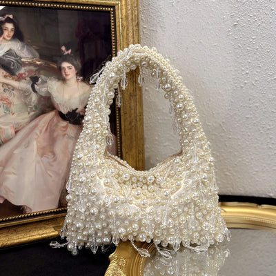 Vintage Pearl Embellished Handbag