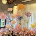 LED Silk Flower Floor Lamp — styled display