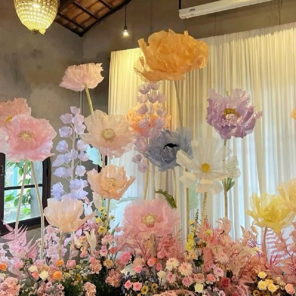 LED Silk Flower Floor Lamp – Large Decorative Light (170CM)