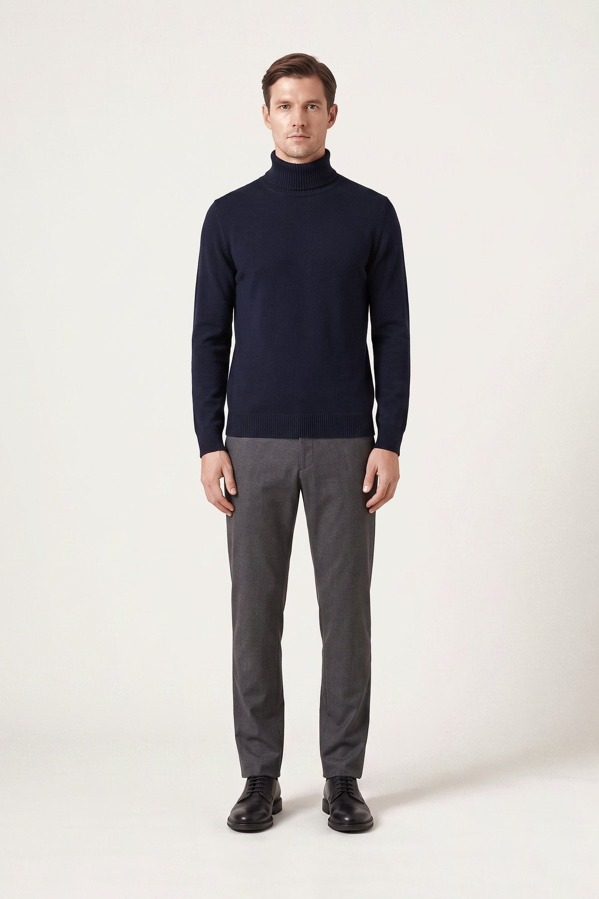 Ask jumper in navy — front view