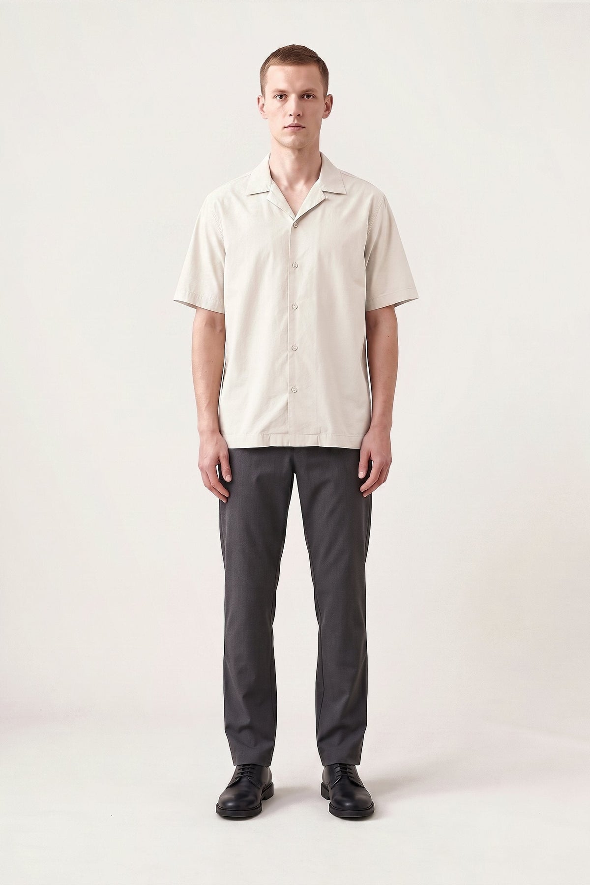 Birger shirt in off-white — front view