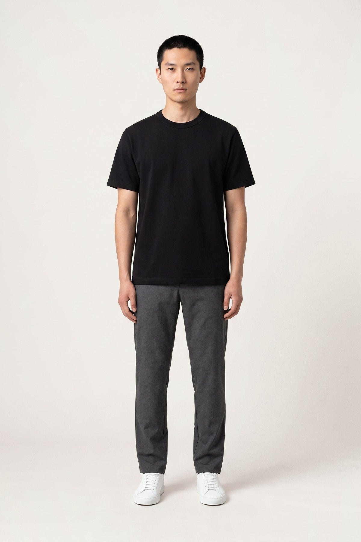 Harald T-shirt in black — front view on model