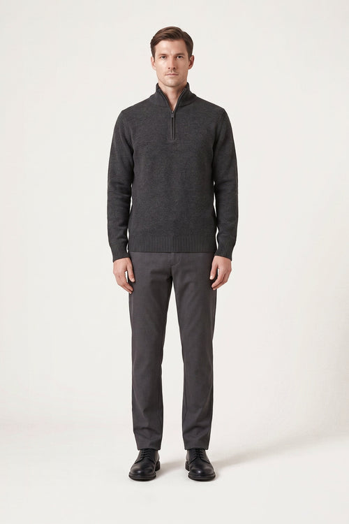 Lund jumper in dark grey — front view