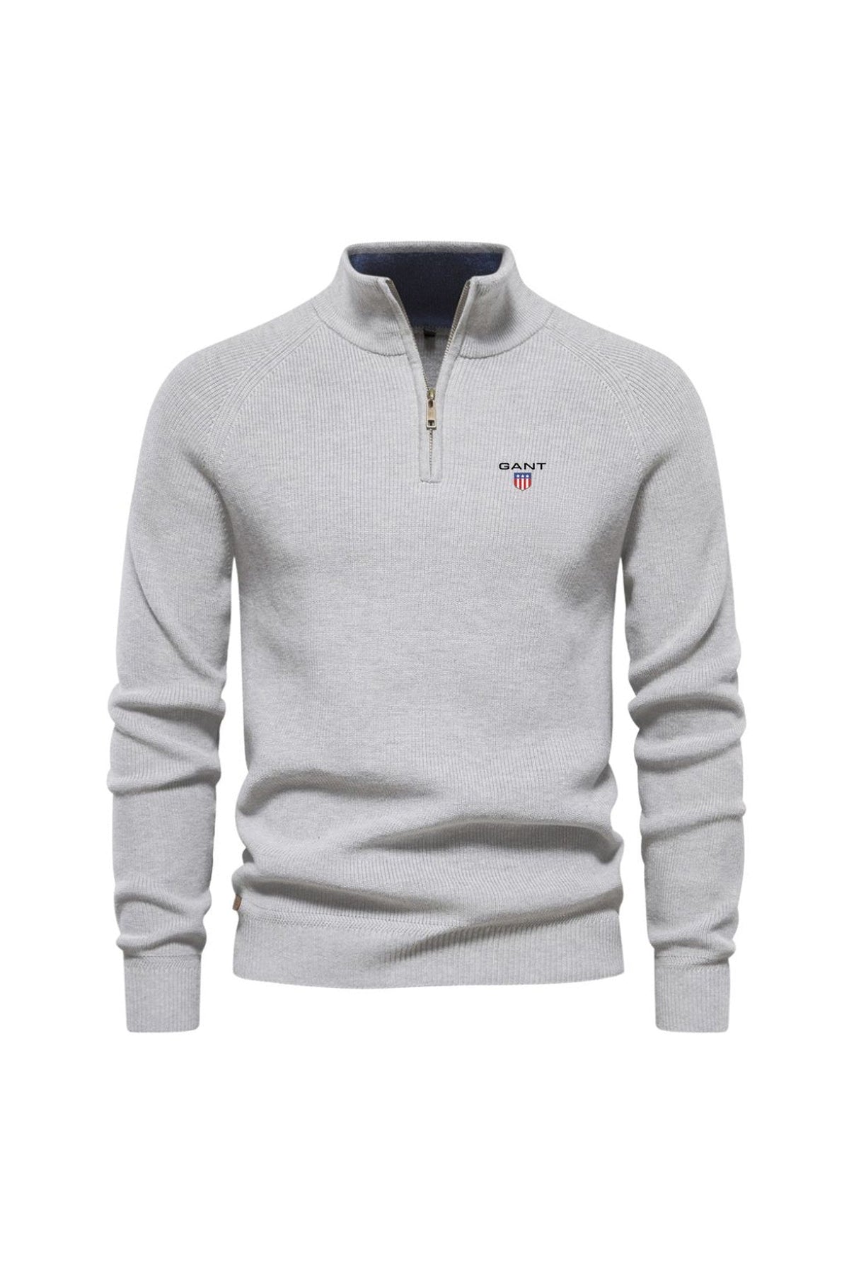 GANT® premium zip sweatshirt in grey — product photo