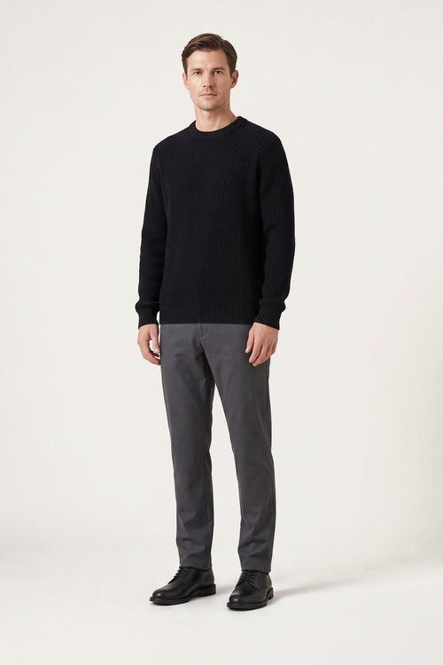Sander jumper in black — front view