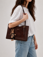 Avignon tote bag in Red — on model