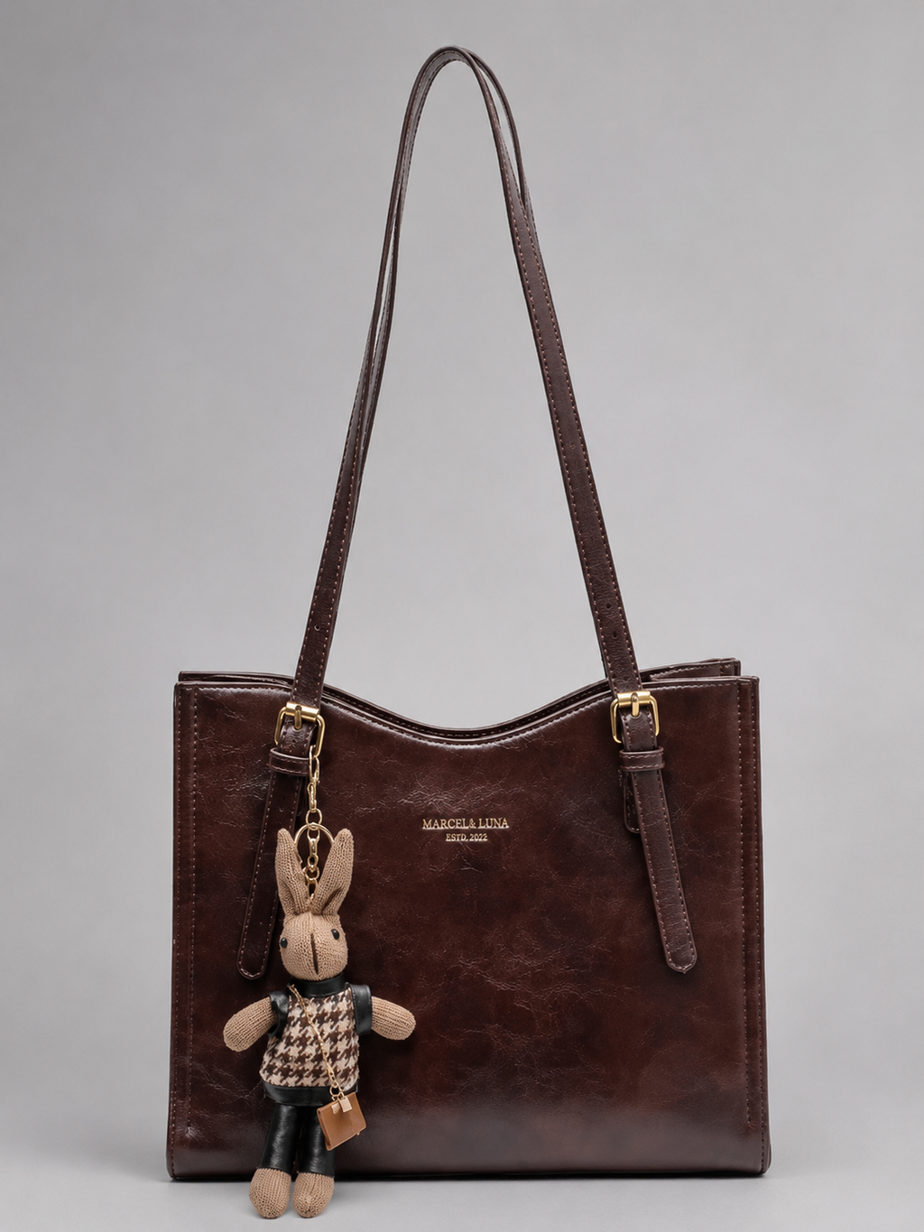 Avignon tote bag in Brown — front view