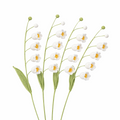 Crochet Lily of the Valley Stems in White — product view