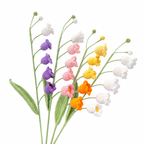 Crochet Lily of the Valley Stems in mixed colours — product view