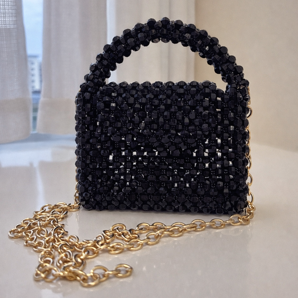 Colette crystal-bead mini bag — front view