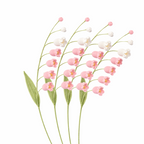 Crochet Lily of the Valley Stems in Pink — product view