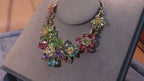 Flora Luxe Crystal Statement Necklace