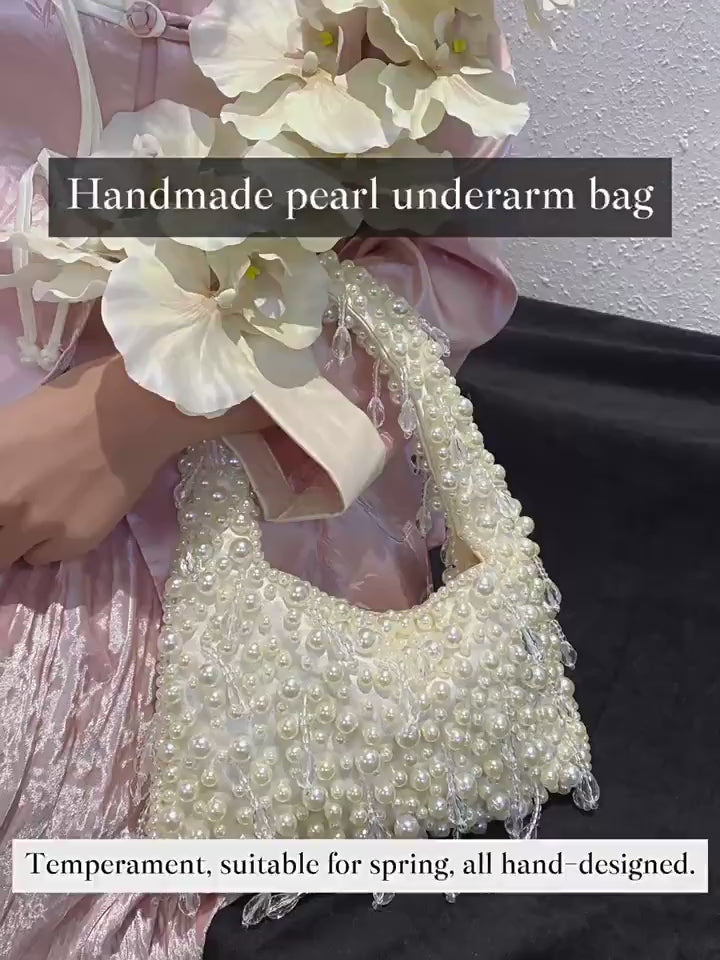 Vivienne Vintage-Style Faux-Pearl Handbag
