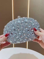 Seraphina Crystal-Bead Evening Clutch