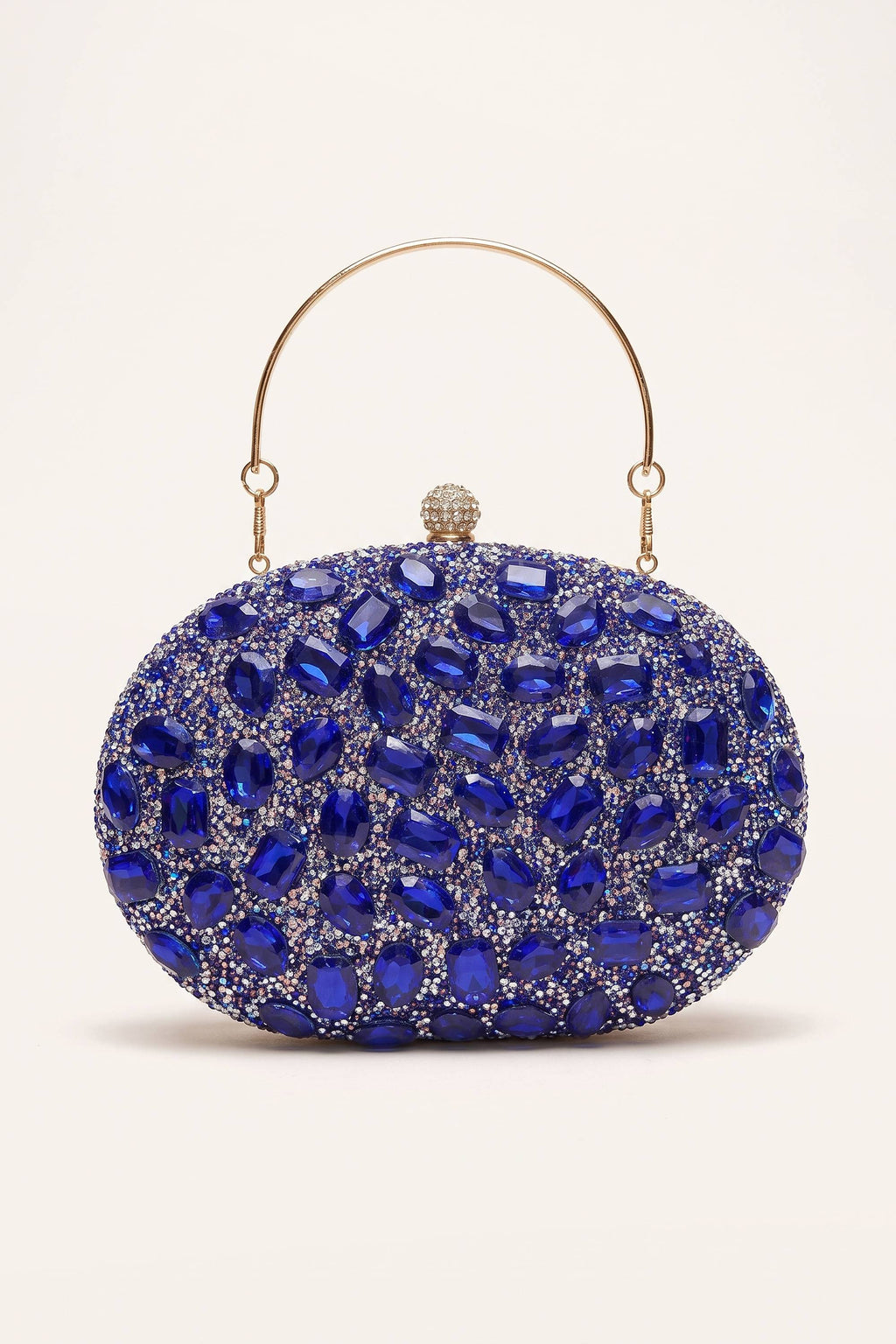 Seraphina Clutch in Blue — front view