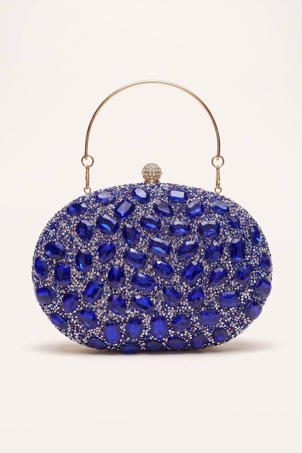 Seraphina Clutch in Blue — front view
