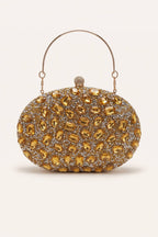 Seraphina Clutch in Gold — front view