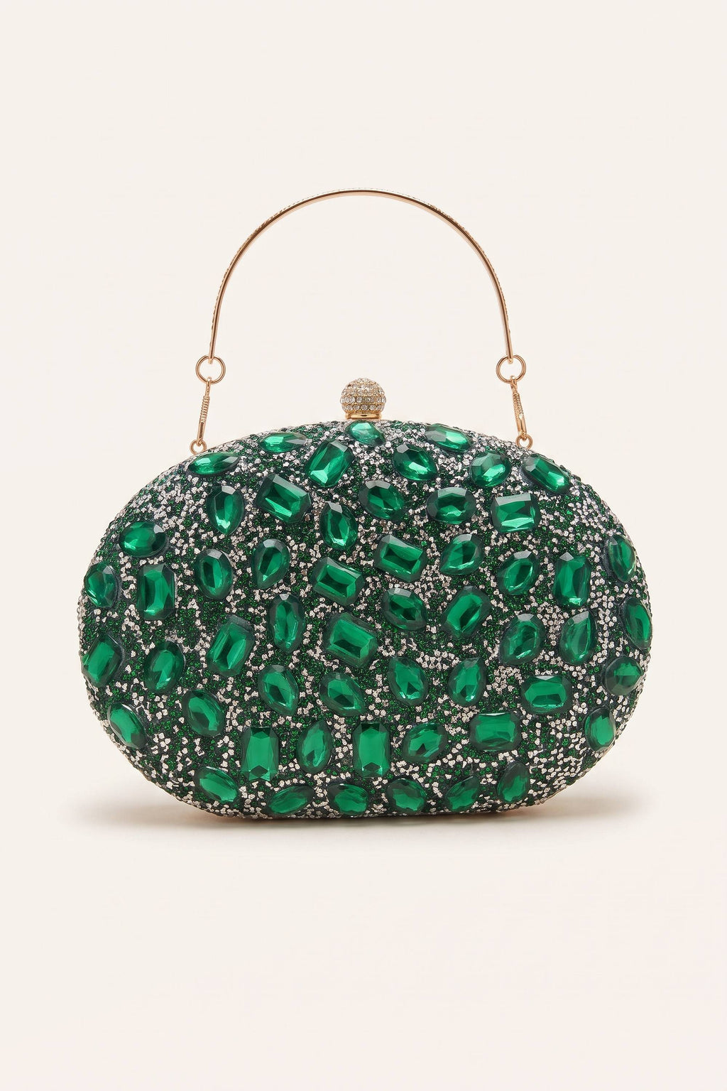 Seraphina Clutch in Green — front view