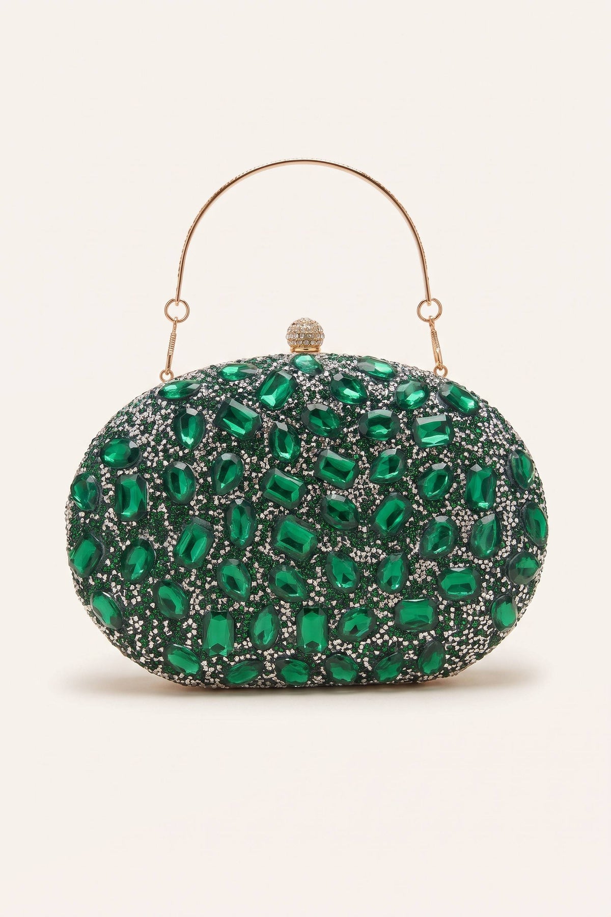 Seraphina Clutch in Green — front view