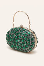 Seraphina Clutch in Green — three-quarter view