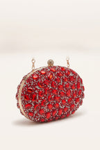 Seraphina Clutch in Red — three-quarter view