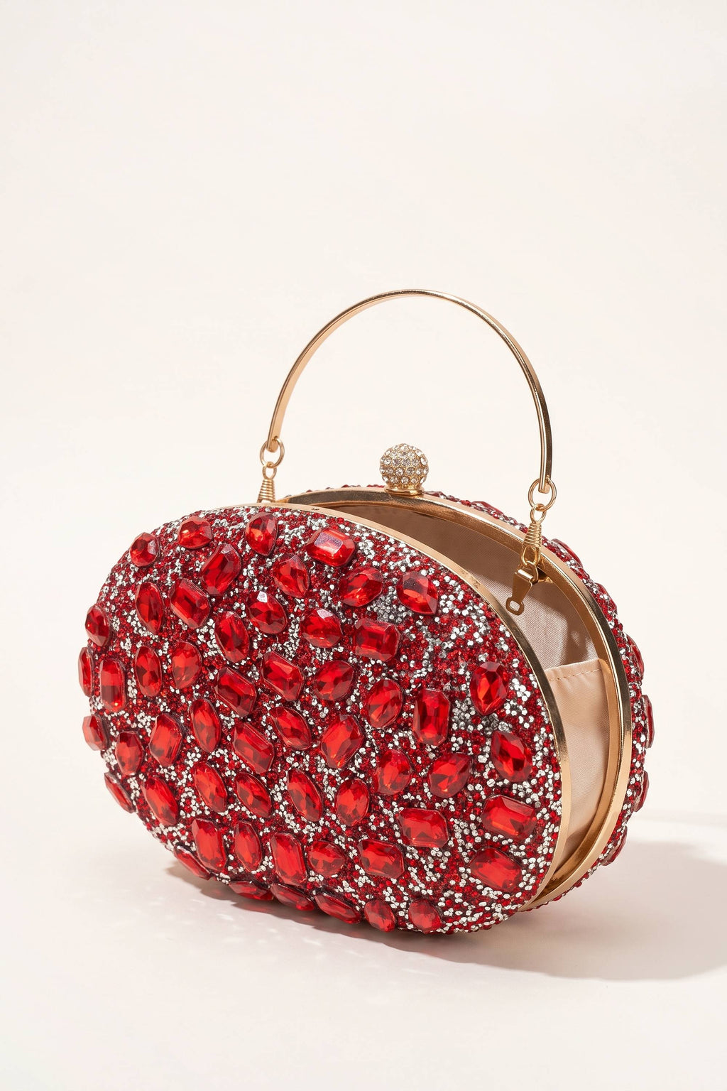 Seraphina Clutch in Red — open view