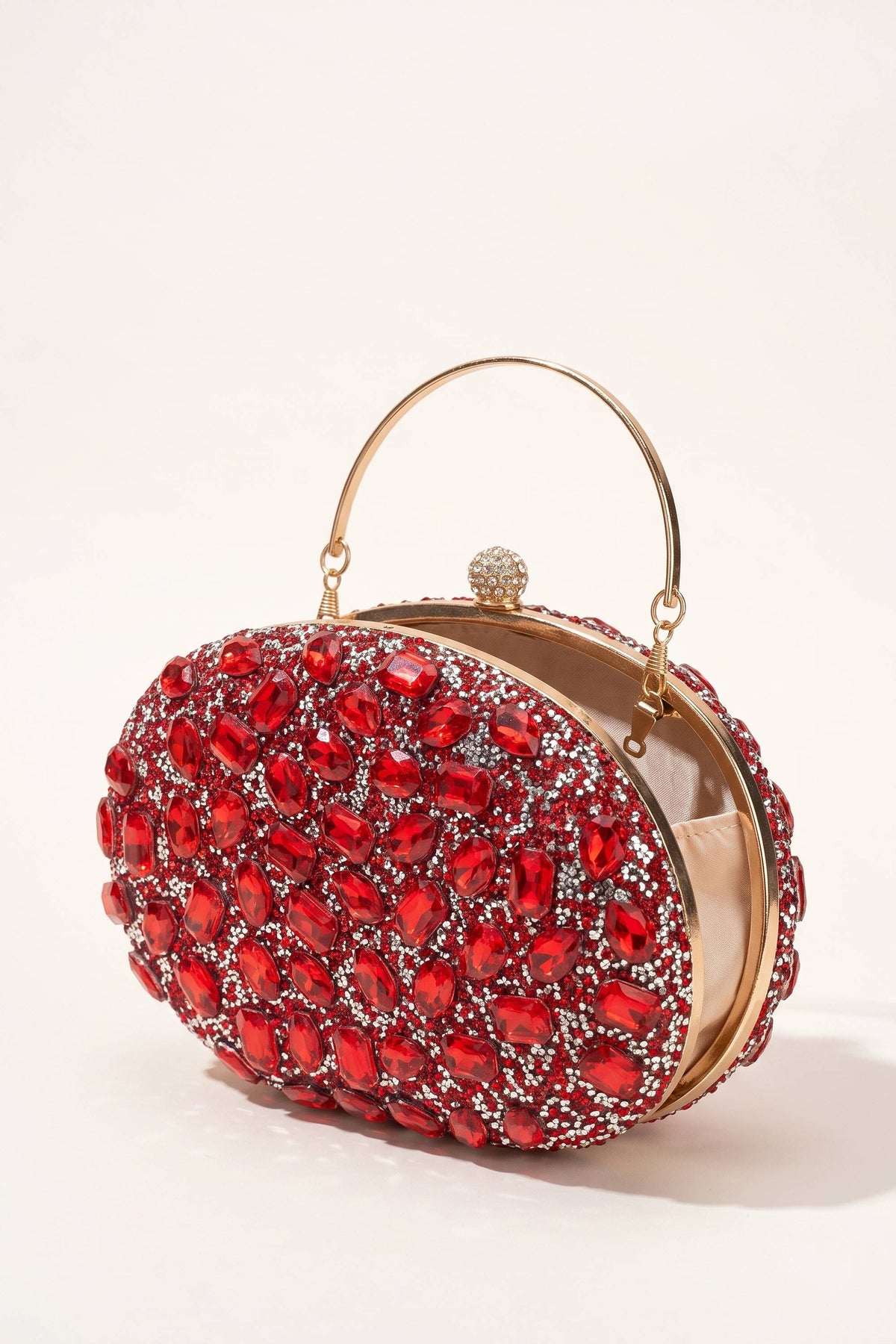 Seraphina Clutch in Red — open view