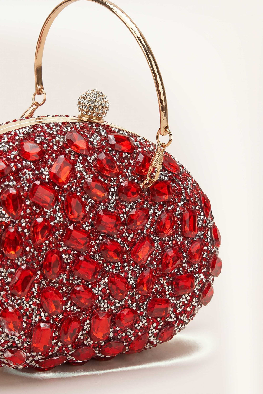Seraphina Clutch in Red — detail