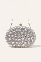 Seraphina Clutch in Silver — front view