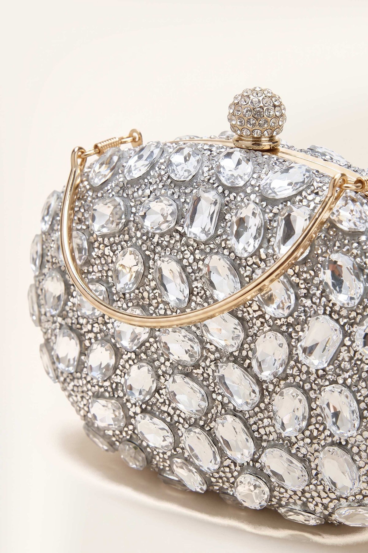 Seraphina Clutch in Silver — detail