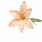 Crochet Lily in Champagne — detail view